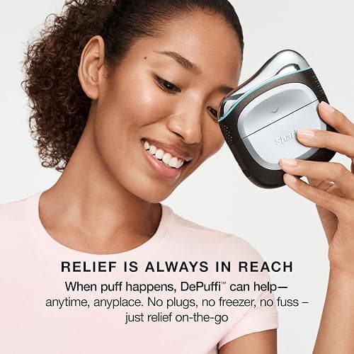 Shark DePuffi Instant Contrast Therapy Tool, Mountain Blue, FH220BK | Instant Hot + Cold Contrast Therapy Tool, Developed with Dermatologists, Switches Temps in 30 Seconds Across 6 Levels thumbnail 7