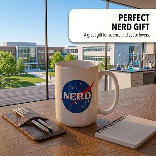 Artisan Owl NASA NERD Mug - 15oz Large Funny Coffee Cup for Science Lovers, Space Enthusiasts, Nerd Gifts, Scientists, Engineers & STEM Students thumbnail 7