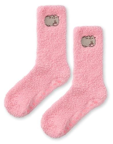 Pusheen the Cat Pusheen Womens Mug and Sock Set | Adults Graphic Print Calf Socks & Ceramic Mug in Pink & Brown | Ladies Tabby Cat with 3D Ears Hot Drinks Mug | Cartoon Comic Strip Merchandise Gift thumbnail 3
