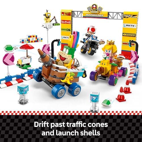 LEGO Super Mario: Mario Kart Baby Peach & Grand Prix Set Home Circuit - Nintendo Toy Building Set for Kids, Girls and Boys, Ages 8+ - Collectible Toy - Gift Idea for Birthdays - 72036 thumbnail 5