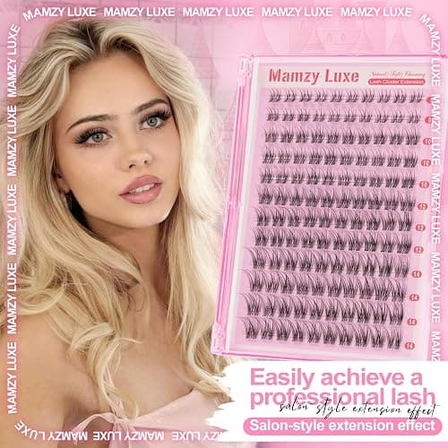 Wispy Lash Clusters Natural 8-14MM Eyelash Clusters CC Invisible Band Short Curly Cluster Eyelash Extensions DIY Versatile Eye Lashes Clusters Extension by MAMZY LUXE thumbnail 7
