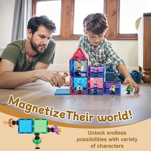 15 Pieces Magnetic People Figures for Kids, Magnet Play People Perfect for Magnetic Tiles Building Blocks STEM Learning Magnet Toys for Boys Girls Ages 3 4 5 6 7+ Years Birthday Gifts(Styles May Vary) thumbnail 6