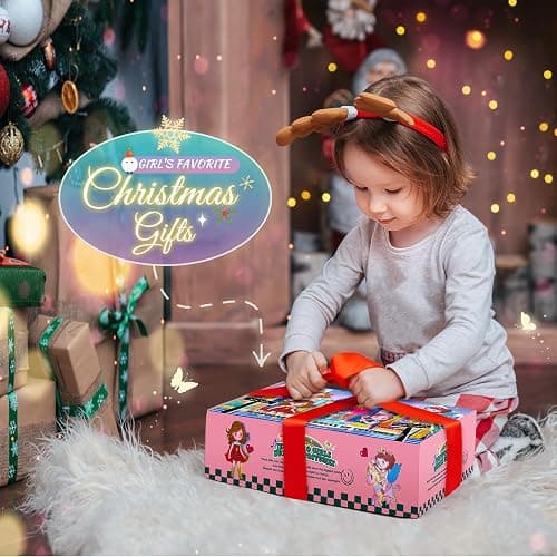 Jeowoqao Toddler Girls Dress up Costumes, Princess Dress Up Clothes for Little Girls, Kids Dress Up Pretend Play Set with Supergirl Princess Costumes Toy Gift for Girls Ages 3 4 5 6 Years thumbnail 8