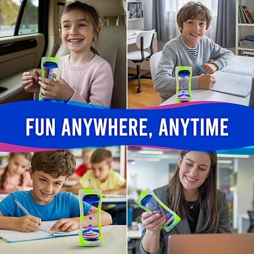 BUNMO Liquid Motion Bubbler Glow-in-The-Dark Sensory Toy for Kids & Adults – Gentle Fidget Toy for Mindfulness – Stimulating Visual Sensory Experience – Colorful Bubble Fidget Timer for Desk & Travel thumbnail 5