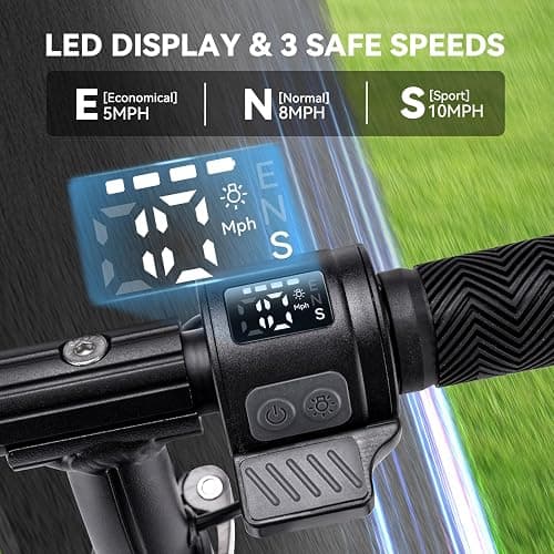 Caroma Electric Scooter for Kids Ages 6-14, 150W/180W Motor,10 MPH Max Speed & 7 Miles,Adjustable Height & Speed,Colorful Lights,LED Display,Foldable Kids Electric Scooter 132 Lbs Max Load thumbnail 5