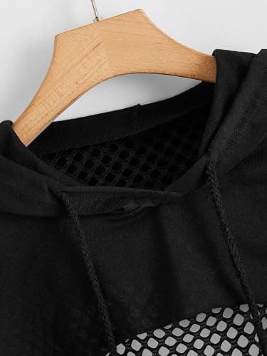 SweatyRocks Women's Casual Solid Cut Out Front Long Sleeve Pullover Crop Top Sweatshirt thumbnail 3