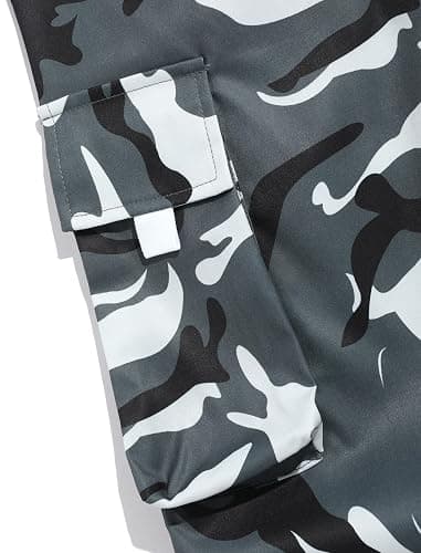 Men Techwear Cargo Joggers Flap Pocket Elastic Drawstring Waist Pants thumbnail 6