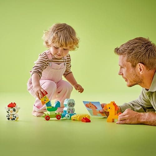 LEGO DUPLO My First Animal Train Set - Educational Toy for Toddlers - incl. Rooster, Horse, Lamb & Cow Farm Animal Figures, Birthday Gift for 1+ Year Old Boys & Girls - 10412 thumbnail 6