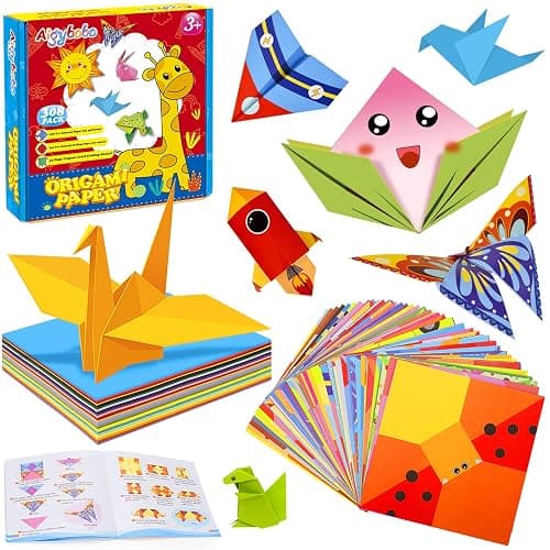308 Sheets Origami Paper Kit for Kids Ages 5-8 8-12 with Instructional Book | Origami Projects for Beginners, DIY Art Craft Supplies for School Class Lessons, Christmas Birthday Gifts for Boys & Girls - Image 1