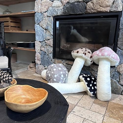 Hofun4U Mushroom Plush Pillow - 30 inch Mushroom Shaped Stuffed Long Pillow - Mushroom Stuffed Pillow - Christmas Birthday Sofa Home Decoration (Pink) - 30 inch - Pink thumbnail 7