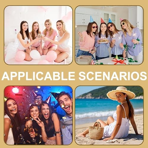 6 PCS Gold Bracelets for Womens Set, Stackable Gold Bangles Dainty Ladies Bracelets Golden Bangles, Womens Bracelet Suitable for Daily Life Parties Birthday Gift Giving thumbnail 7