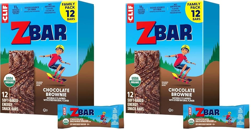 Zbar Chocolate Brownie Soft-Baked Snack Bars, Organic Granola Bars, 12ct (Pack of 2) - Image 1
