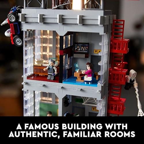 LEGO Marvel Spider-Man Daily Bugle Building Sets for Adults - Display as Office or Book Shelf Decor - Gifts for Christmas - 25 Minifigures - 76178 thumbnail 7