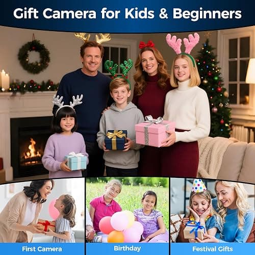 4K Digital Camera for Photography Vlogging: 64MP Cam for YouTube with 3" 180° Flip Screen - 16X Digital Zoom Point and Shoot Camara with 32GB Micro SD Card for Kids Teens Beginners thumbnail 2