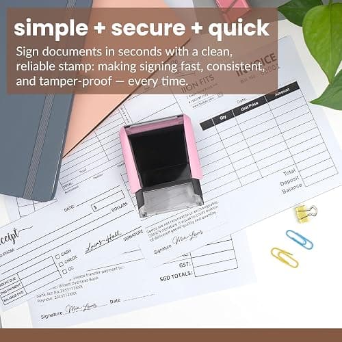 Personalized Signature Stamp for Signing Name – Custom Self Inking Signature Stamp – Custom Rubber Stamp for Documents, Checks, Forms, Office & Personal Use thumbnail 3
