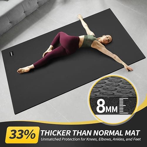 CAMBIVO Yoga Mat for Women and Men, Extra Long and Wide Exercise Mat(72"x48"/84"x30"), Large Non Slip Workout Mat for Yoga, Pilates, Fitness, Barefoot Workouts, Home Gym Studio thumbnail 2