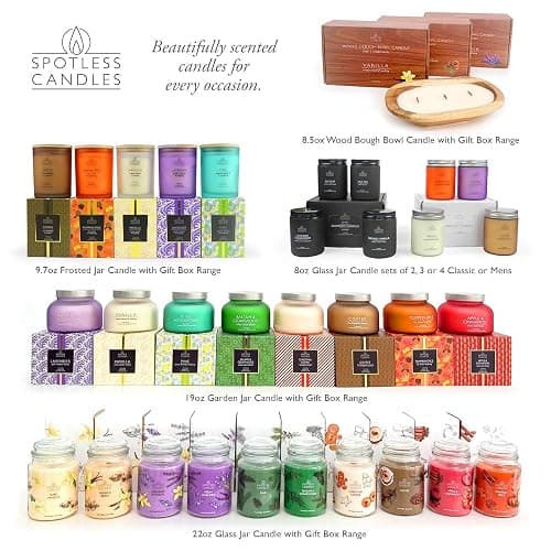 Vanilla Candle 9.7 oz: 55 Hrs Burn Time - Vanilla Scented Candles in Frosted Glass Jar with Wooden Crackling Wick in a Luxurious Gold Foil Lined Gift Box thumbnail 8
