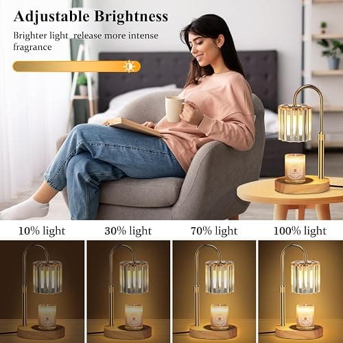 Lukasa Candle Warmer Lamp, with Timer Dimmer Adjustable Height, Birthday Gifts for Women Men, Mother's Day Gifts for Mom, Wax Melt Warmer for Home Decor Room Decor, Thanksgiving Gifts Christmas thumbnail 4