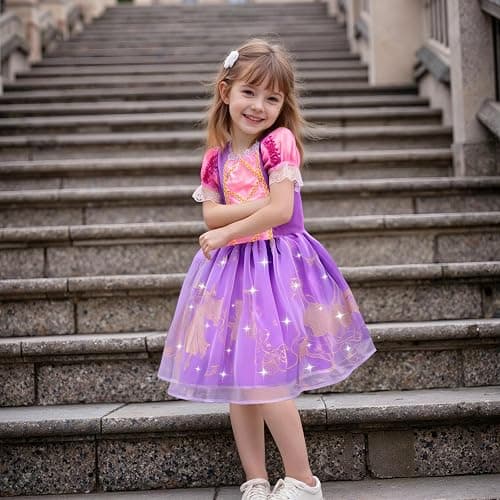 Meland Princess Dress Up - Dress Up Clothes for Girls with Toys,Christmas Birthday Gift for Toddler Girls 3,4,5,6,7,8 Years thumbnail 6