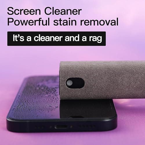 CUIUD Touchscreen Screen Cleaner Kit 2 Pcs, Phone, Tablet and Car Screen Cleaner, Two in One Spray and Microfiber Cloth(Grey&Pink) - Pink+Grey thumbnail 5