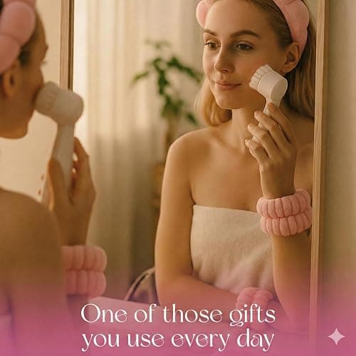Skincare tools set, cute skin care tool for teens, facial accesories for skincare, clean girl aesthetic gifts, teen skin care kit, pink selfcare item, face cleaning kit, face washing kit for teen girl thumbnail 6
