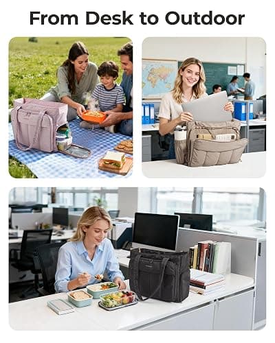 BAGSMART Tote Bag for Women, Teacher Tote with Insulated Compartment, Large Puffer Work Tote Handbags for Work thumbnail 2