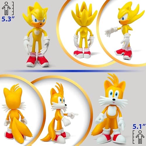 Toysvill Sonic the Hedgehog Big Action Figures (Set of 10 pcs), Collection Toys, Birthday Cake Decoration Party Supplies Cake Topper thumbnail 8