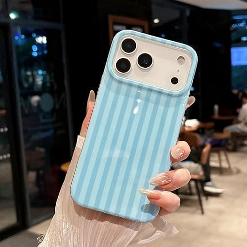 Jmltech Magnetic for iPhone 17 Pro Max Case Striped Phone Cases Cute Women Girly Trendy Shockproof Slim Soft TPU Hard PC Protective thumbnail 3
