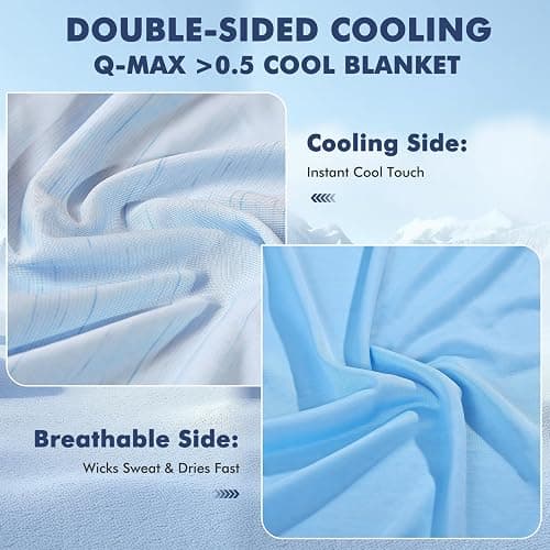 Elegear Cooling Blanket for Hot Sleepers, Double-Sided Arc-Chill® 3.0 Cooling Tech, Q-Max >0.5 Cool to Touch Cooling Blankets, Soft Breathable Summer Blanket for Night Sweats & Hot Flashes, King thumbnail 5