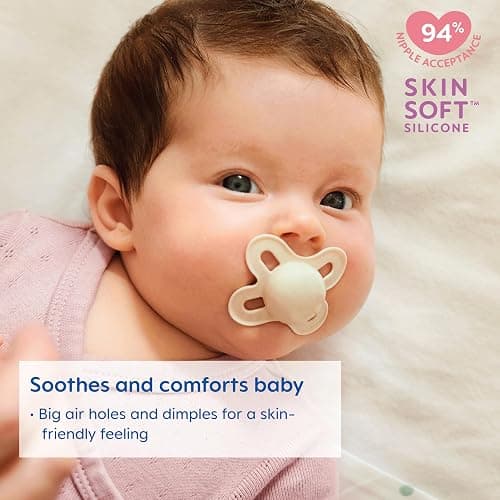 MAM Original Start Matte Baby Pacifiers 0-3 Months Newborns, BPA-Free Skin Soft Silicone Nipple, Developed with Medical Experts, Easy to Clean, 4 Count with Sterilizer Case thumbnail 5