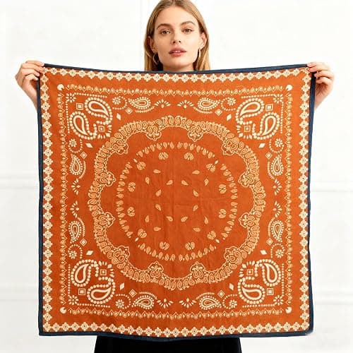 K-Elewon Women Medium Square Scarf Head Scarf Neck Scarf Hair Scarf Head Sleeping Wraps Bandana Scarfs for Women thumbnail 2