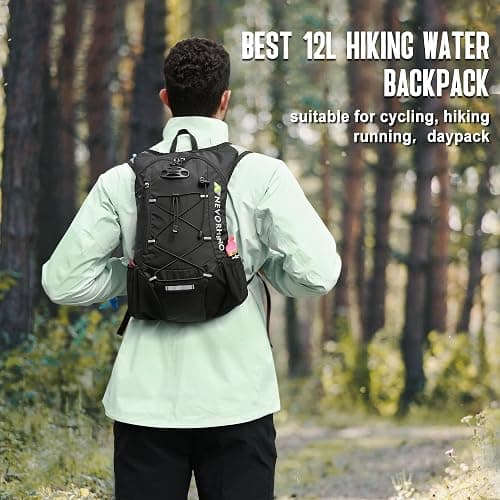 Lightweight Hydration Backpack, Running Backpack with 2L Water Bladder, Hydro Water Daypack for Cycling Hiking Rave for Men Women thumbnail 2
