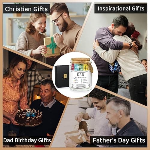 Father's Day Gifts for Dad from Daughter Son, Dad Birthday Gift for Daddy Papa Fathers Day Christian Gifts for Stepdad Step Father in Law Dads Birthday Present Bible Verse Jar thumbnail 6