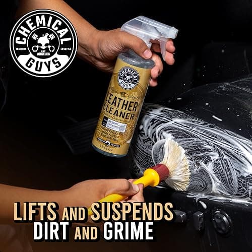 Chemical Guys Colorless and Odorless Leather Cleaner - Safe for Natural, Synthetic, Faux, and Pleather, Car Interior Cleaner, Safe for Furniture, Boots, Apparel, & More - 16 oz thumbnail 6