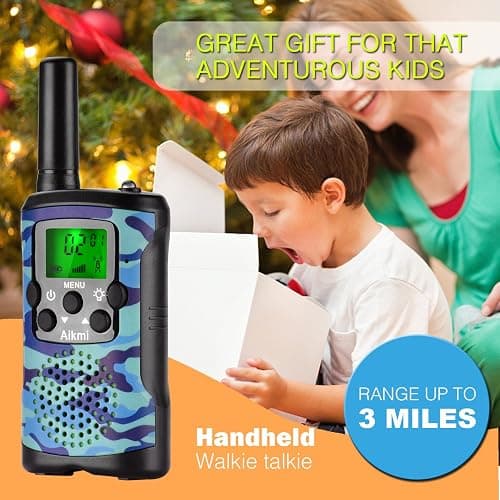 Walkie Talkies for Kids 22 Channel 2 Way Radio 3 Miles Long Range Handheld Walkie Talkies Durable Toy Best Birthday Gifts for 6 Year Old Boys and Girls fit Adventure Game Camping (Blue Camo 1) thumbnail 5