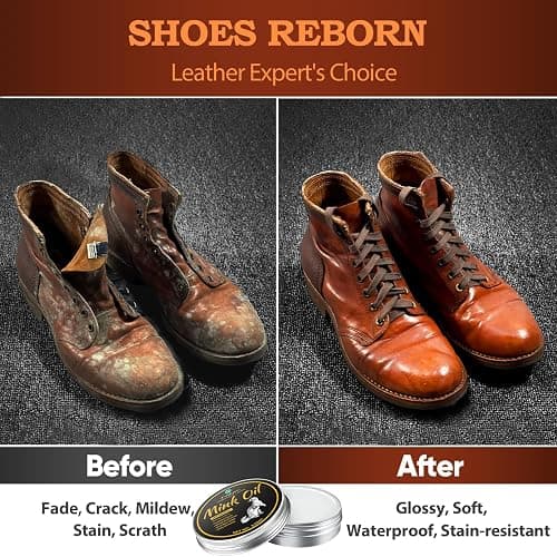 Feilove 4-in-1 Mink Oil Leather Conditioner and Cleaner 3.52 oz - Premium Waterproof Formula for Boots and Shoes thumbnail 4