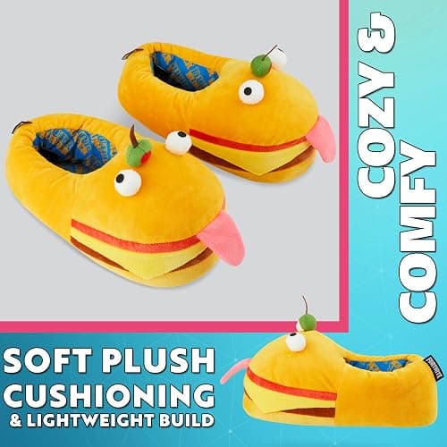 Fortnite 3D Slippers for Boys, US Size 1-9, Fuzzy Non Slip House Shoes, Indoor Kids Slippers, Gamer Gifts for Boys thumbnail 4