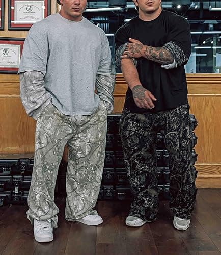 DIOTSR Mens Baggy Pants Athletic Graphic Print Joggers Workout Streetwear Sweatpants with Pockets thumbnail 3