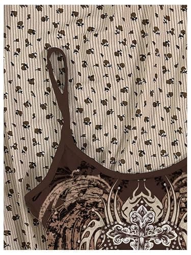 SOLY HUX Women's Y2k Gothic Graphic Cami Crop Tops Spaghetti Strap Summer Camisole thumbnail 3