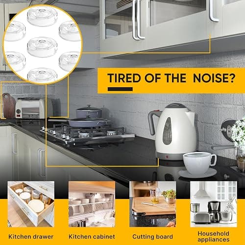 128 Self Adhesive Cabinet Door Bumpers – Sticky Clear Silicone Rubber Pads for Furniture Drawers, Kitchen Cabinets, Decor, Wall Protection – Vellax thumbnail 3