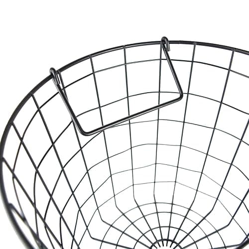 DII Metal Wire Mesh Stackable Utility Storage Bin, Small Round, 12x12x10", Black thumbnail 4