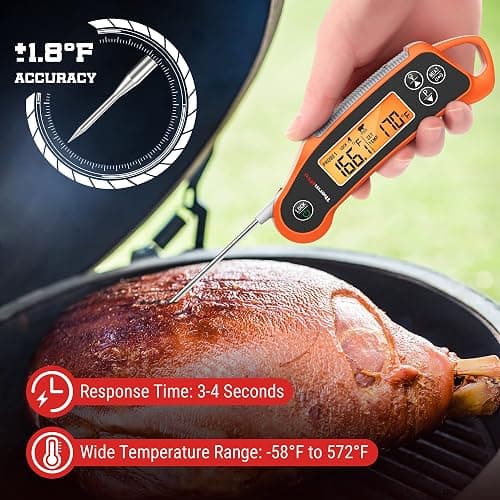ThermoPro TP710 Instant Read Meat Thermometer Digital for Cooking, 2-in-1 Waterproof Kitchen Food Thermometer with Dual Probes and Dual Temperature Display for Oven, Grilling, Smoker & BBQ thumbnail 4