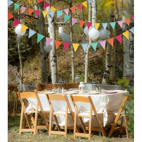 HESTYA 42 Pieces Colorful Pennant Banner Flag Multicolor Bunting String Triangle Banner Pennants for Birthdays Classroom School Carnival Garland Outdoor Events Party Hanging Decorations(Pastel) thumbnail 2