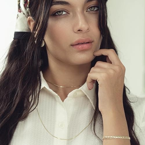 KISPER 24k Gold Snake Chain Necklace – Thin, Dainty, Gold Plated Stainless Steel Jewelry for Women & Men with Lobster Clasp thumbnail 5