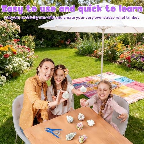 DIY Stress Ball Making Kit ,15 PCS TPR Skins with Expander & Vacuum Tool, Complete Squishy Maker Kit for Adults Kids, ASMR Sensory Stress Relief Toys, Customizable Self-Care Gift for Office & Anxiety thumbnail 2
