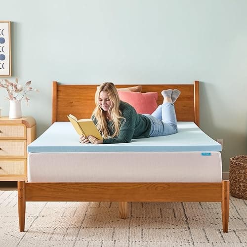 LINENSPA Memory Foam Mattress Topper - 2 Inch Gel Infused Memory Foam - Plush Feel - Cooling and Pressure Relieving - CertiPUR Certified - Dorm Room Essentials - Twin XL Size - Twin XL - 2 Inch - Topper Only thumbnail 7