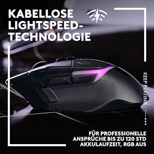 Logitech G502 X PLUS LIGHTSPEED Kabellose RGB-Gaming-Maus - Optische Maus mit LIGHTFORCE Hybridschaltern, LIGHTSYNC RGB, HERO 25K Gaming-Sensor, Kompatibel mit PC - macOS/Windows - Schwarz thumbnail 3