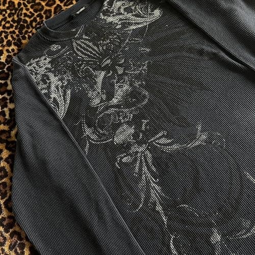 Women Y2k Fairy Grunge Shirt Vintage Graphic Print Long Sleeve Tee Tops Teen Girls Aesthetic Clothes Streetwear thumbnail 5