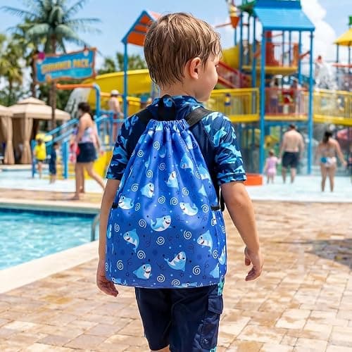 Ryushoyo Rainbow Galaxy Drawstring Backpack String Bag Lightweight Gym Bag Sackpack Sports Backpack for Women Girls Gym Shopping Sport Yoga Blue Purple thumbnail 9