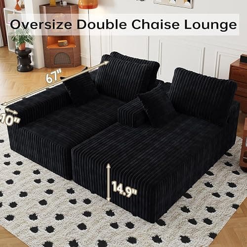 108" Modular Sectional Cloud Couch for Living Room Deep Seat L Shapes Boneless Couch with Oversized Chaise Lounge, Comfy Memory Foam Flannel Fabric Sofa for Bedroom Apartment, No Assembly Required thumbnail 5
